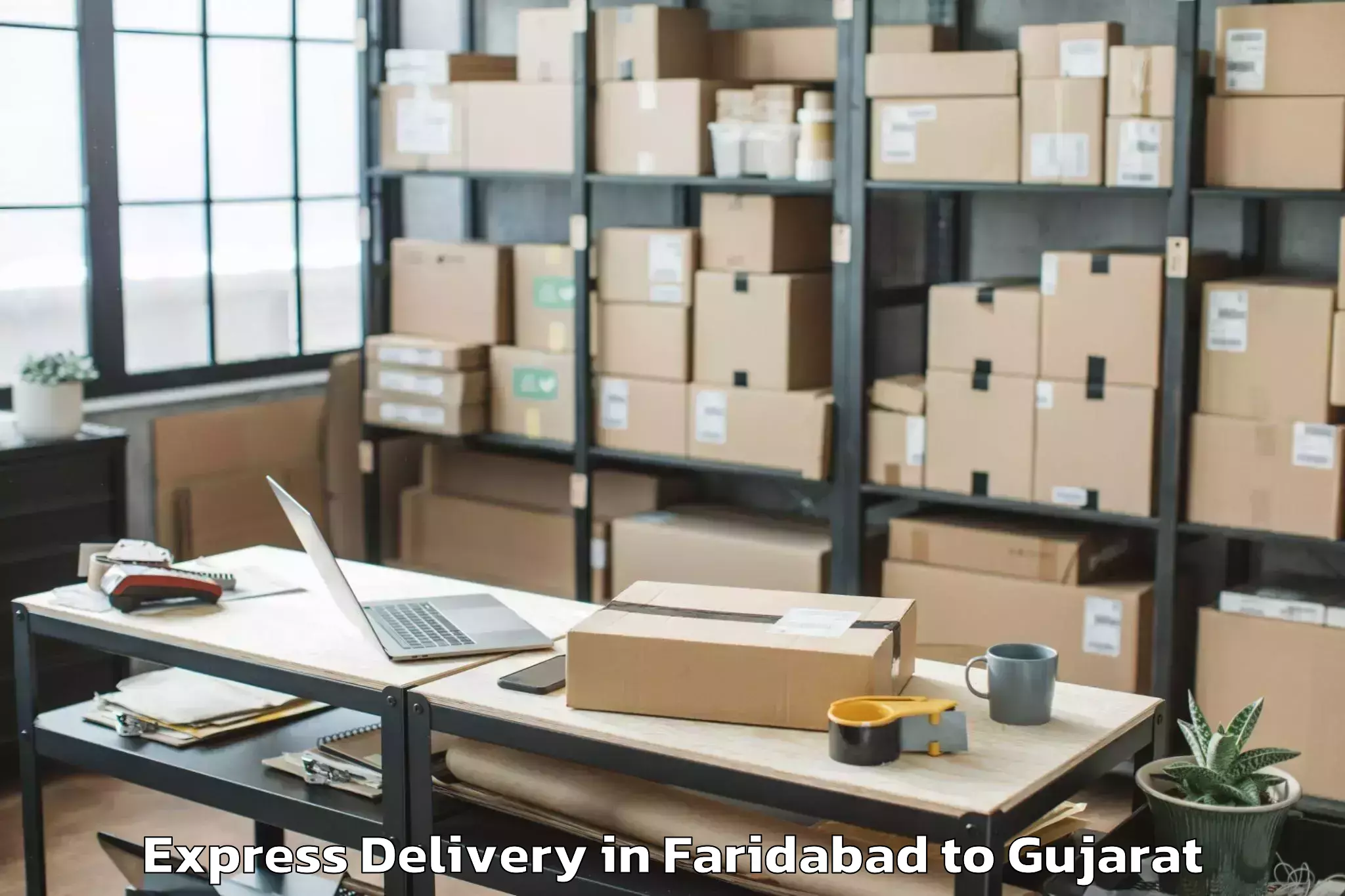 Faridabad to Nirma University Ahmedabad Express Delivery